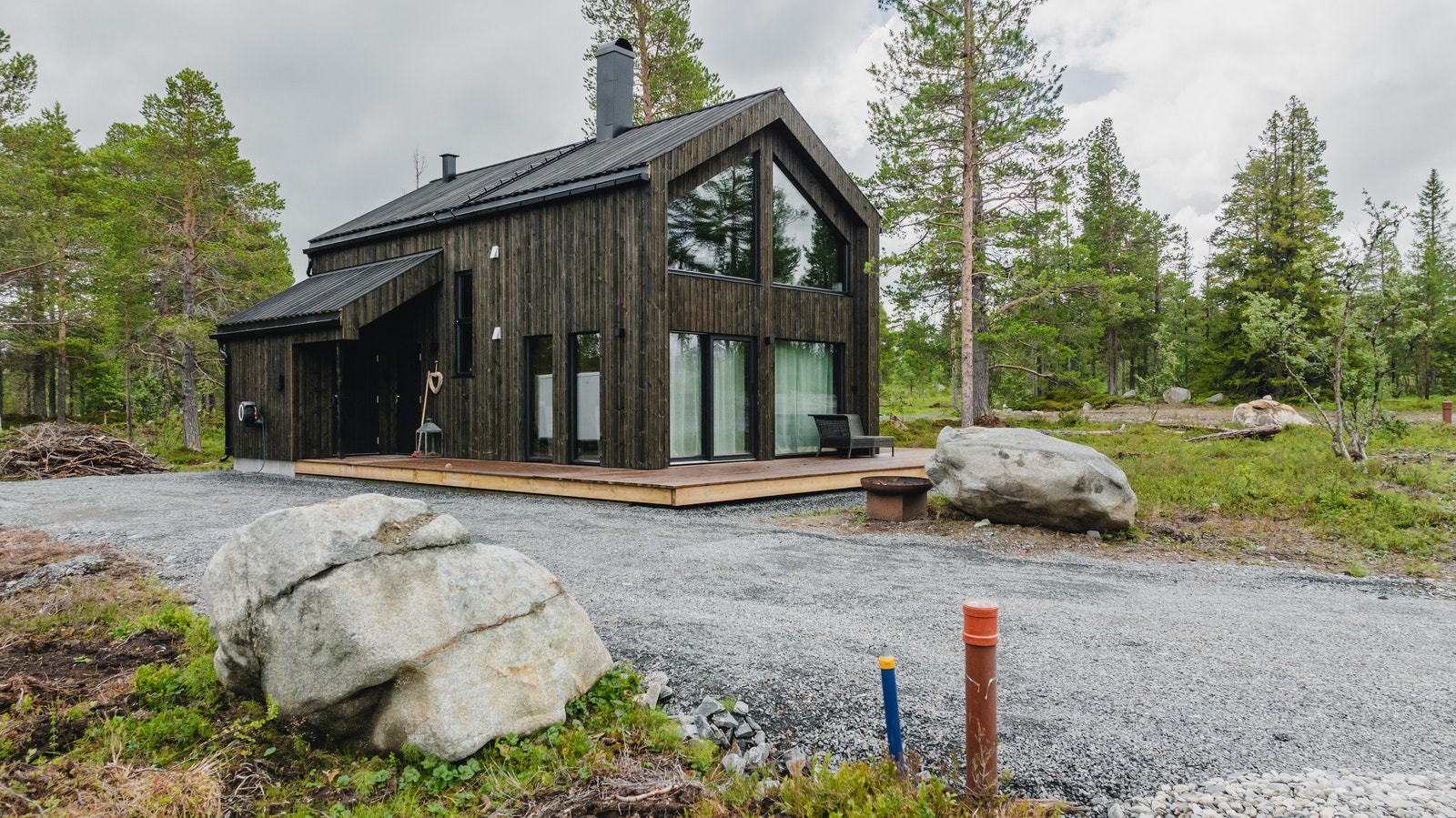 Eksteriørbilde av prosjektert hyttemodell (kundetilpasset) Galleribilde