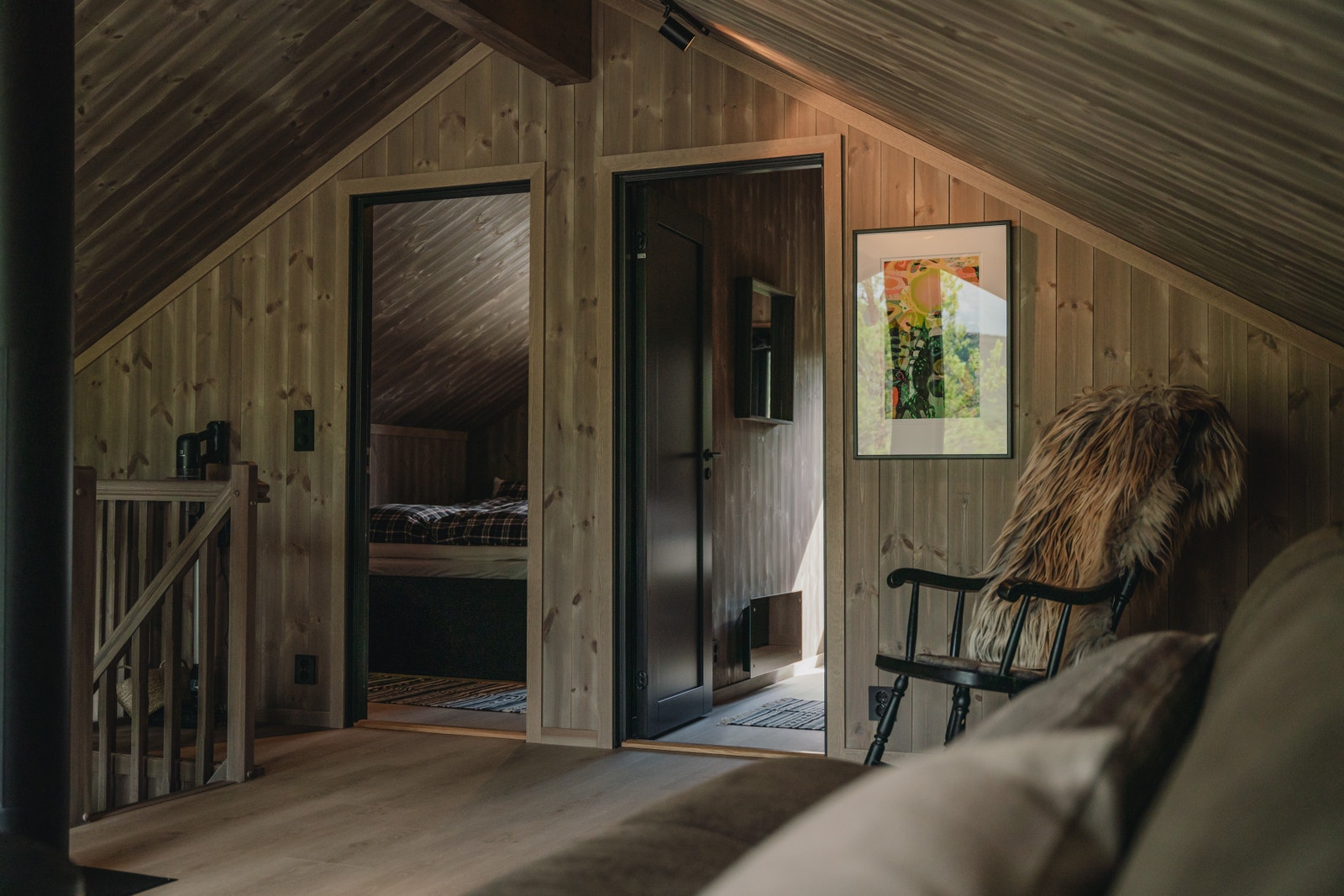 Interiørbilder fra prosjektert hyttemodell (kundetilpasset) Galleribilde