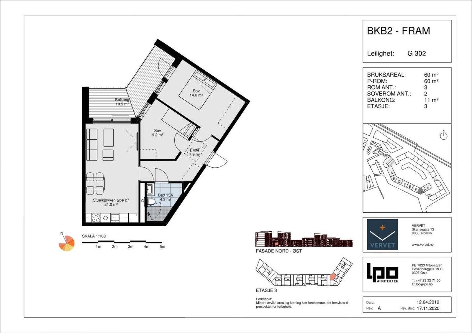 Planskisse over leiligheten. Galleribilde