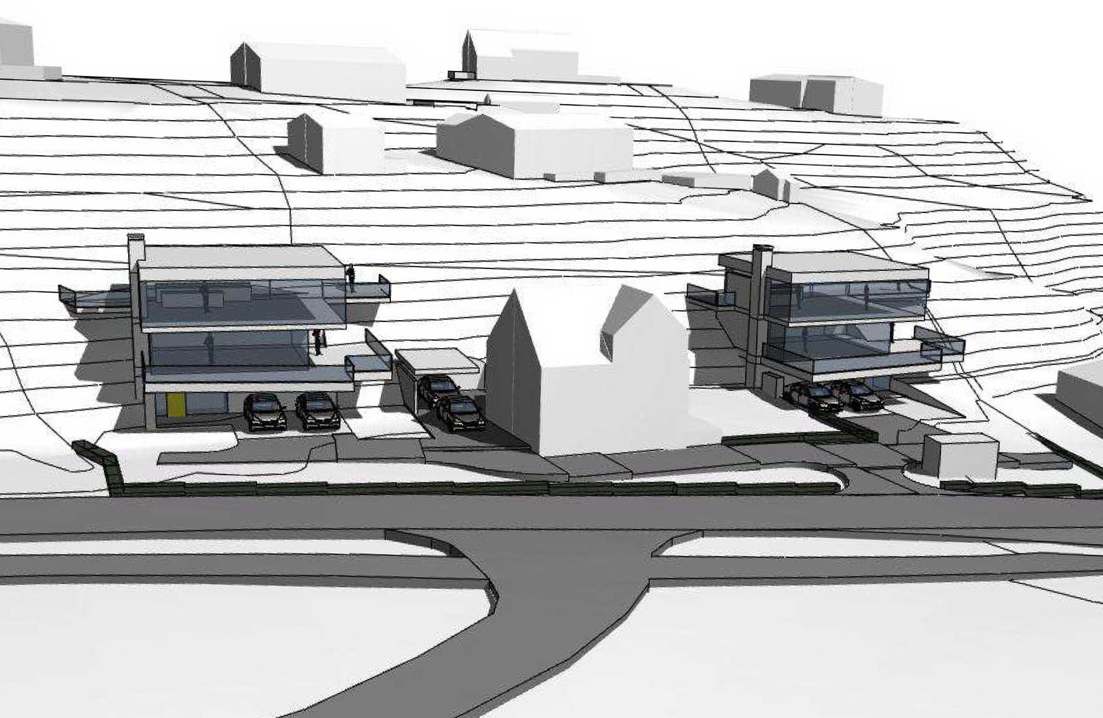 Spennende muligheter. Her er tegninger fra mulighetsstudie i forbindelse med reguleringen Galleribilde