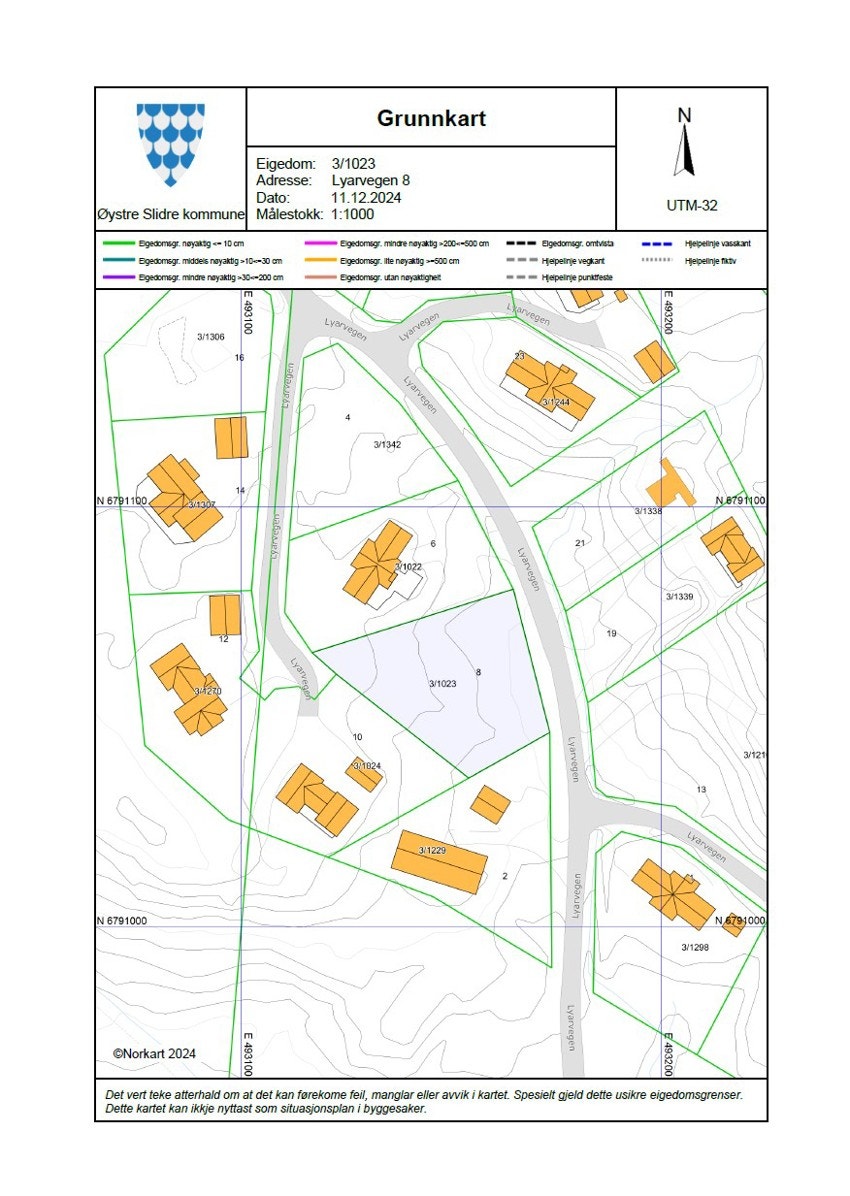 Grunnkart Lyarvegen 8 Galleribilde