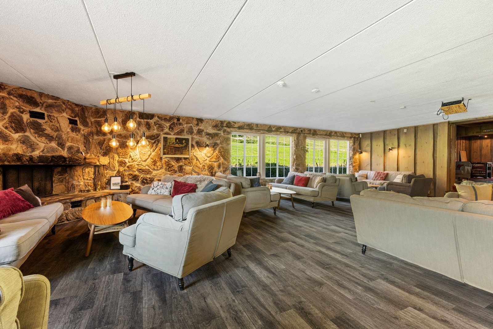 Peisestue på Fossheim Lodge Galleribilde