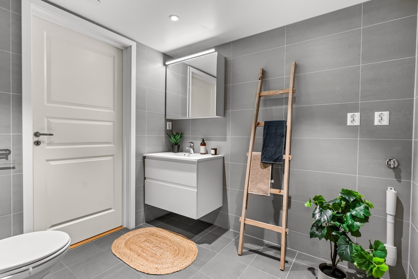 Det er opplegg for vaskemaskin. Galleribilde