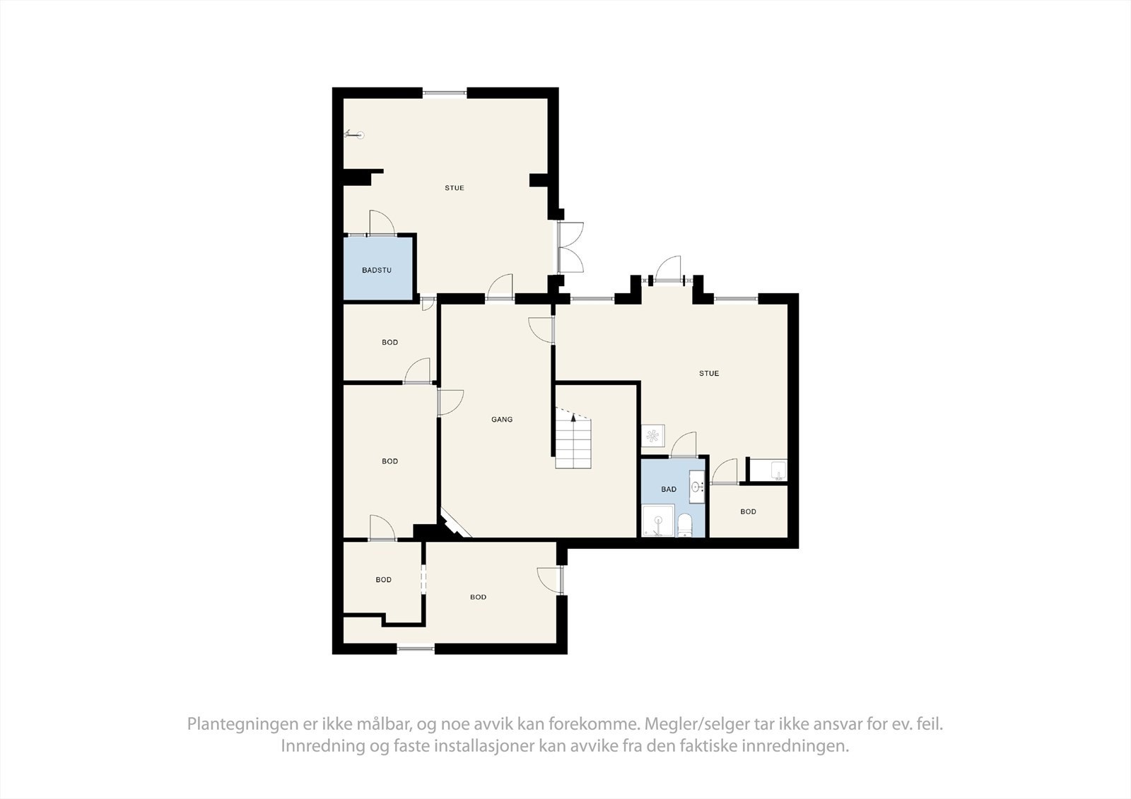 Plantegning underetasje/kjeller Galleribilde