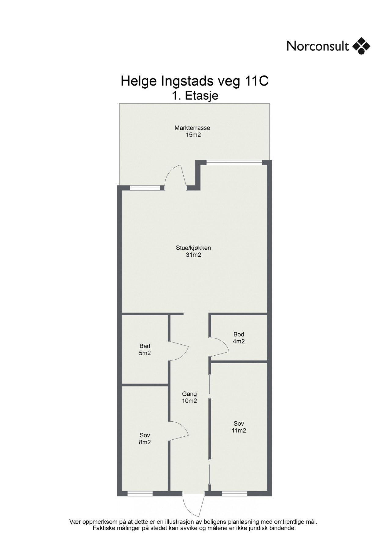 Leiligheten har en praktisk og arealeffektiv planløsning. Galleribilde