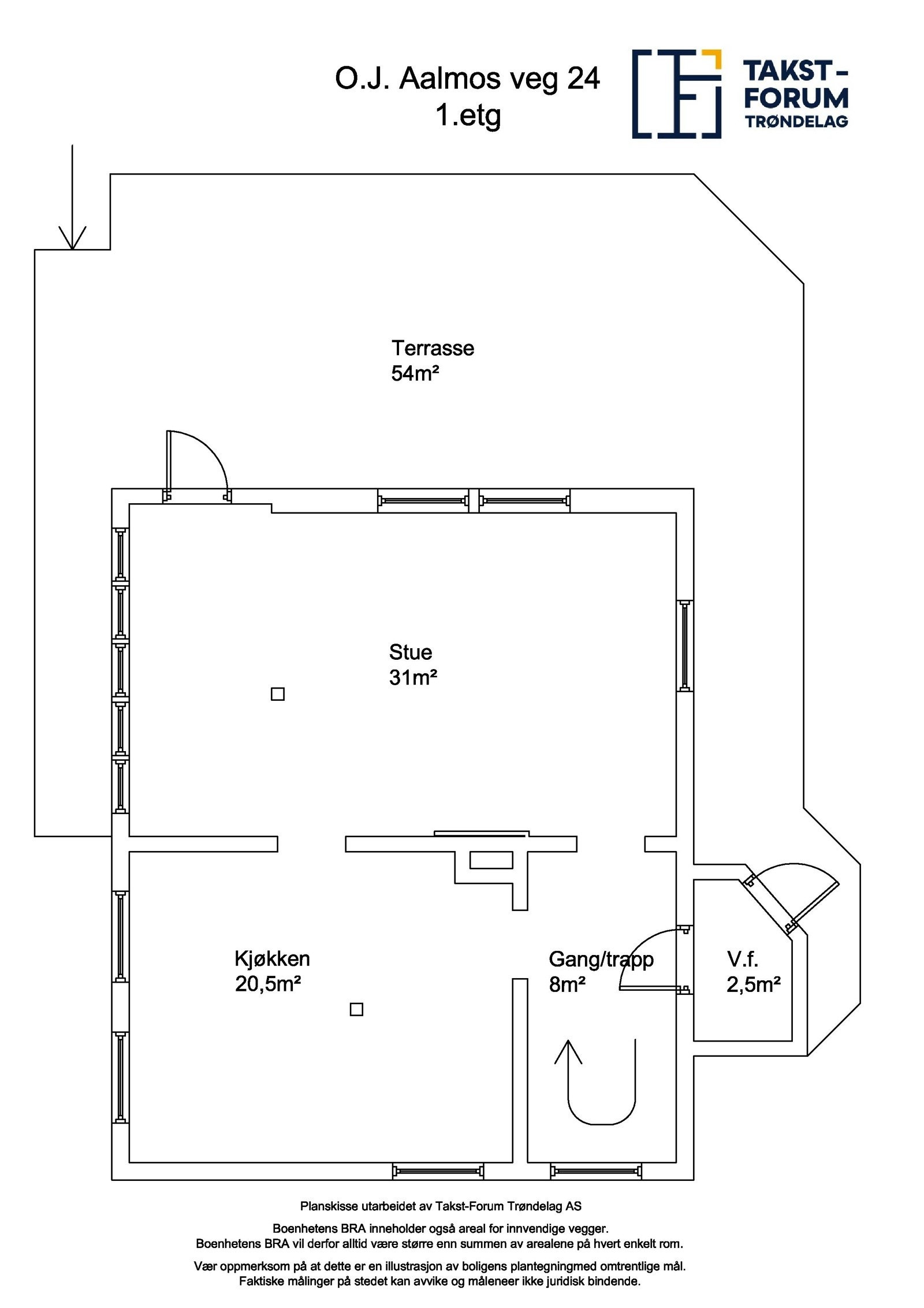 Plantegning 1. etasje. Galleribilde