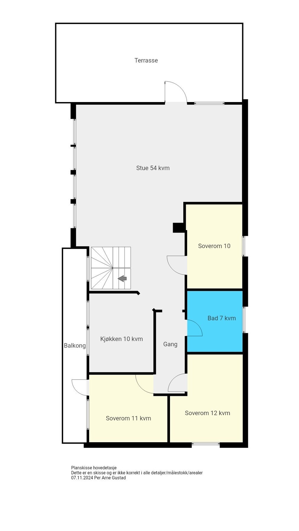 Planskisse Hovedetasje Galleribilde
