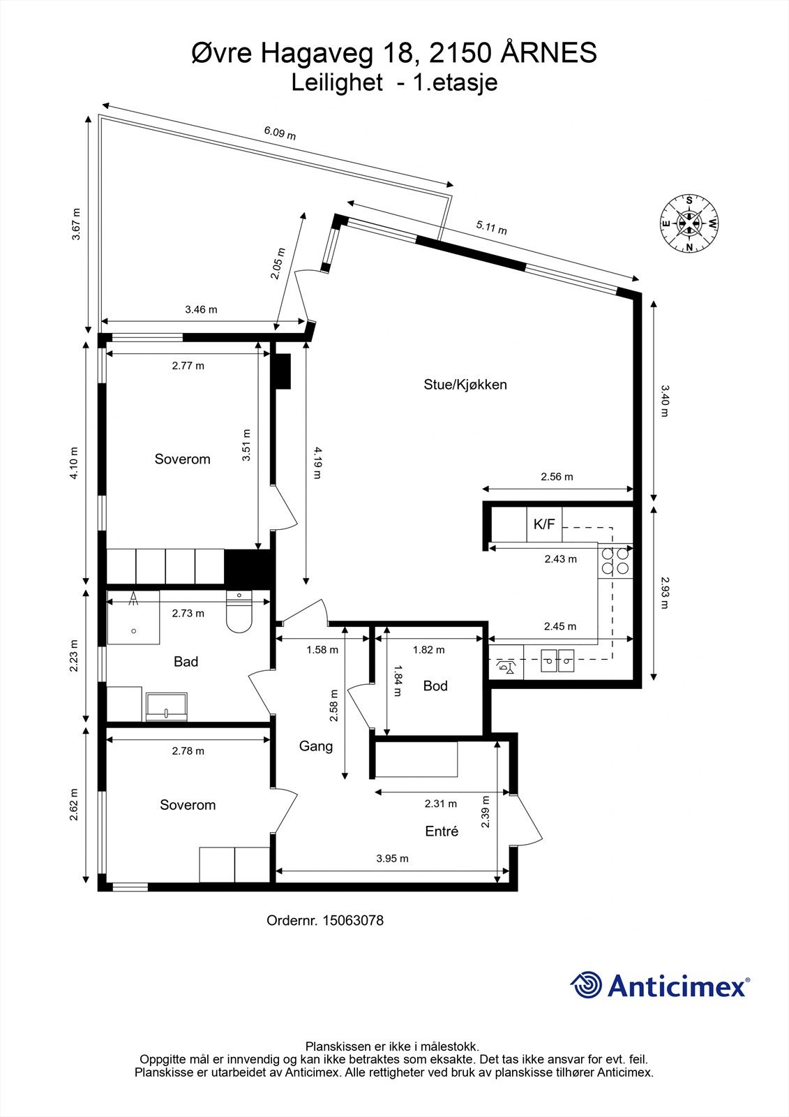 Plantegning 1. etasje. Galleribilde