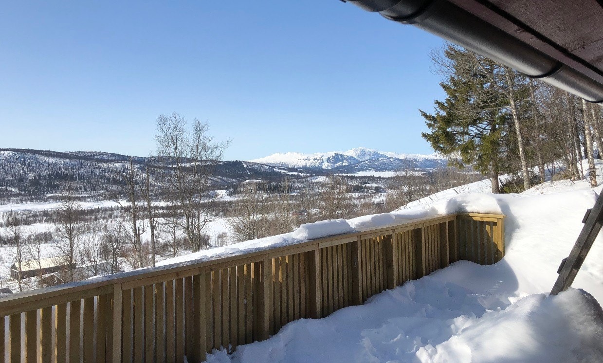 Utsikt fra terrassen mot Hemsedals mektige fjellpanorama! Galleribilde
