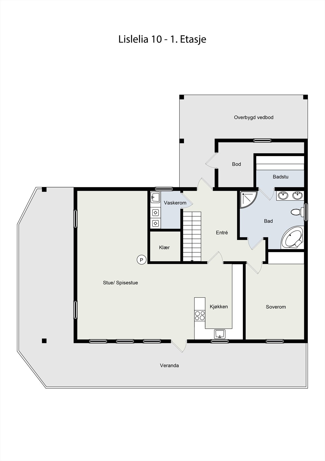 Plantegning 1. etg. Galleribilde