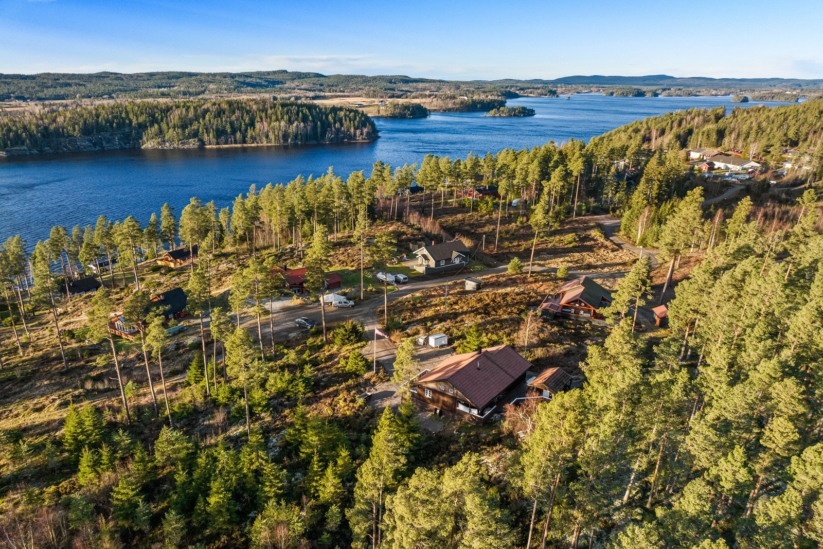 Drone bilde over området Galleribilde