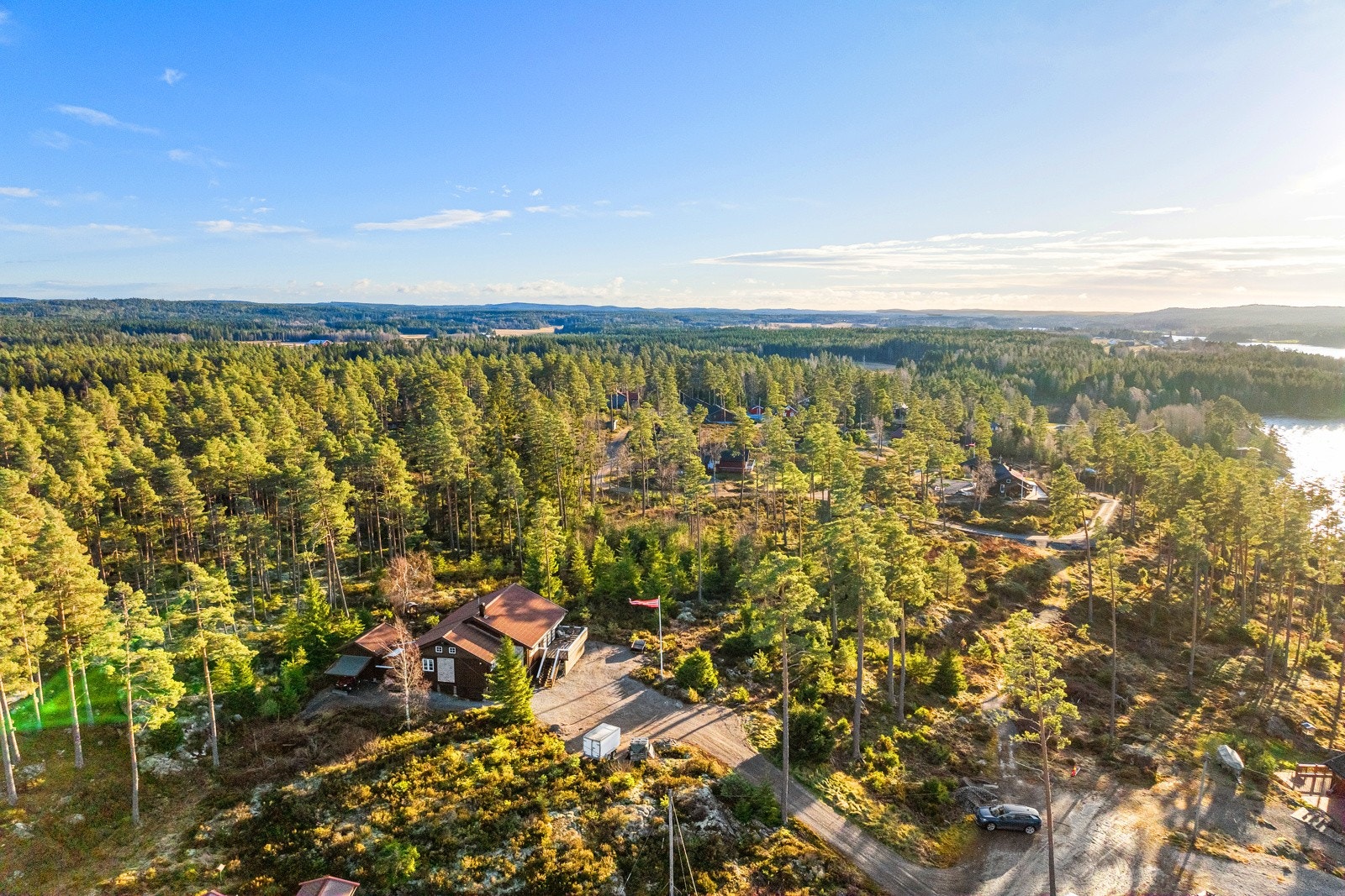 Drone bilde over området Galleribilde