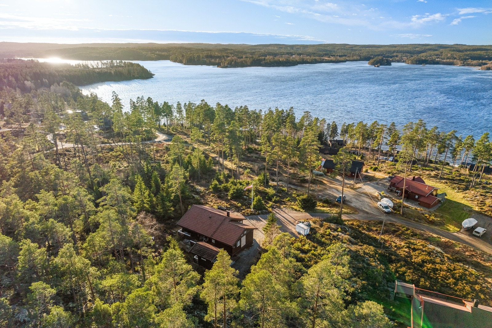 Drone bilde over området Galleribilde