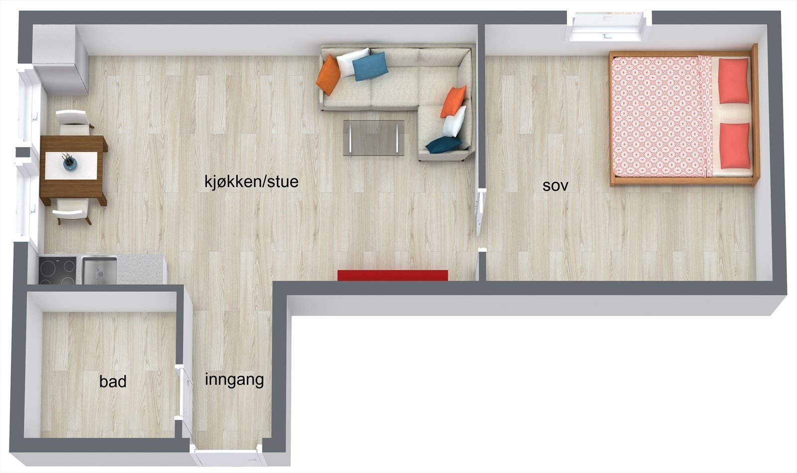 Hybel nord. Galleribilde