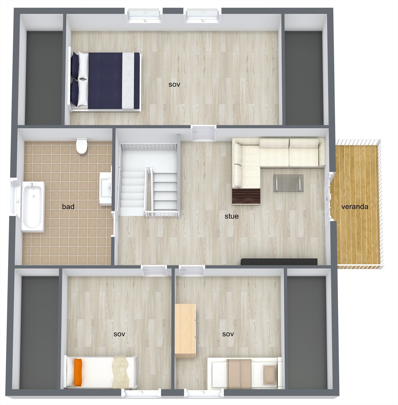 Loftsetasje. Galleribilde