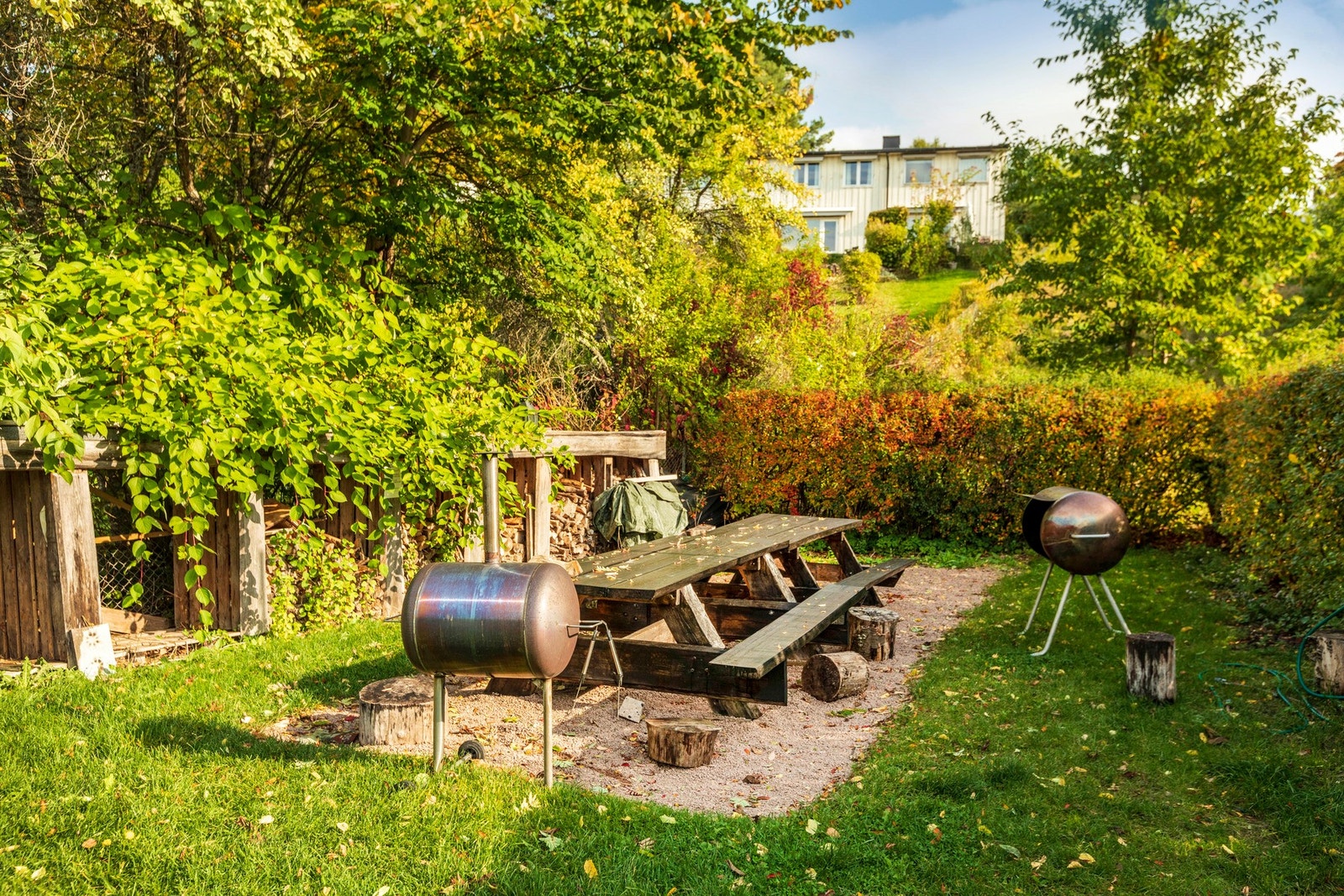 Grillplass til felles bruk for beboere i Nedre Silkestrå. Galleribilde