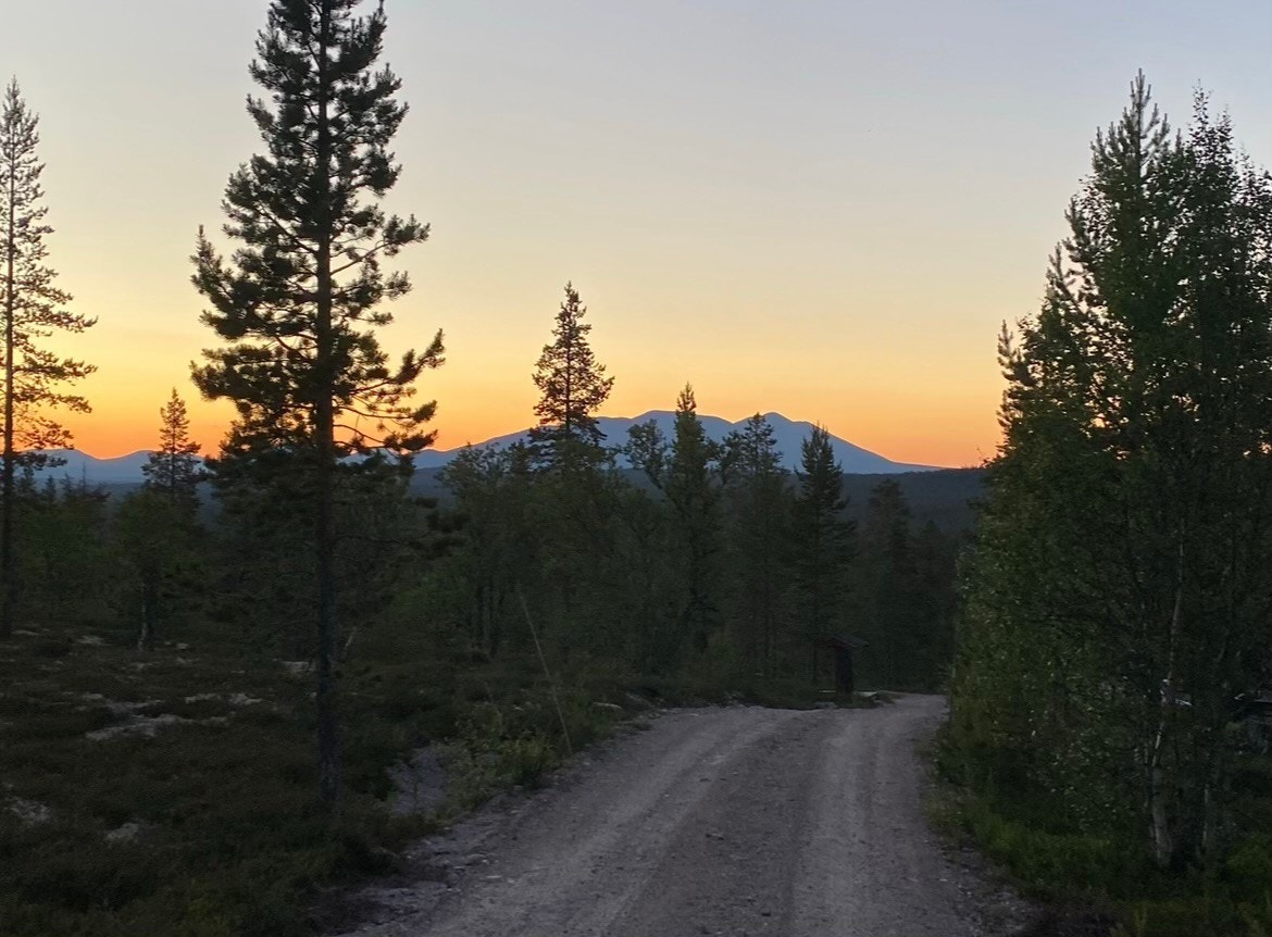 Flott utsikt og pen solnedgang. Galleribilde