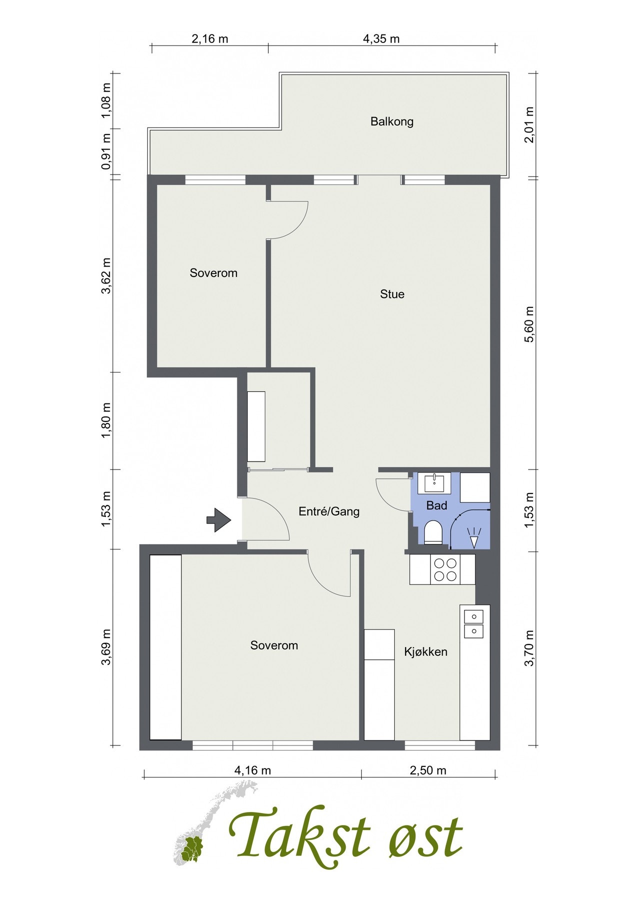 Vi kjører på med leilighetens planskisse, slik at du får orientert deg litt - avvik kan forekomme. Galleribilde