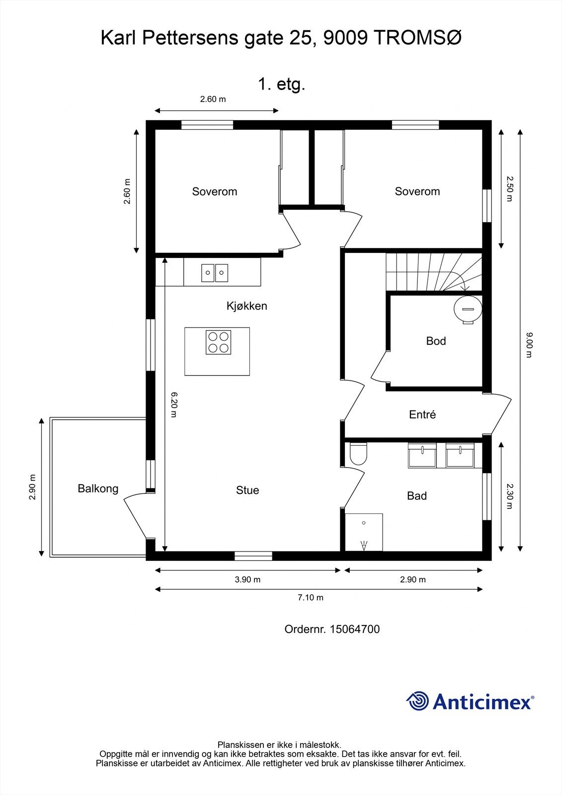 Plantegning 1. et. Galleribilde