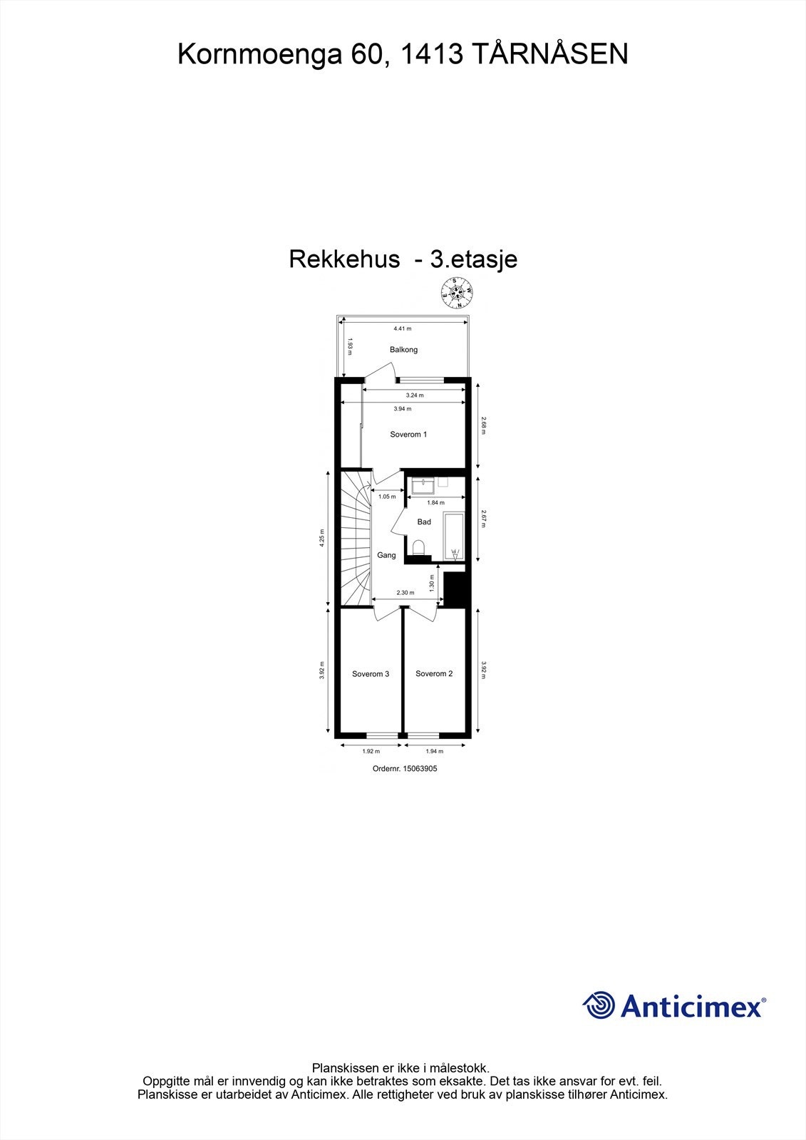 Plantegning - 3. etasje Galleribilde