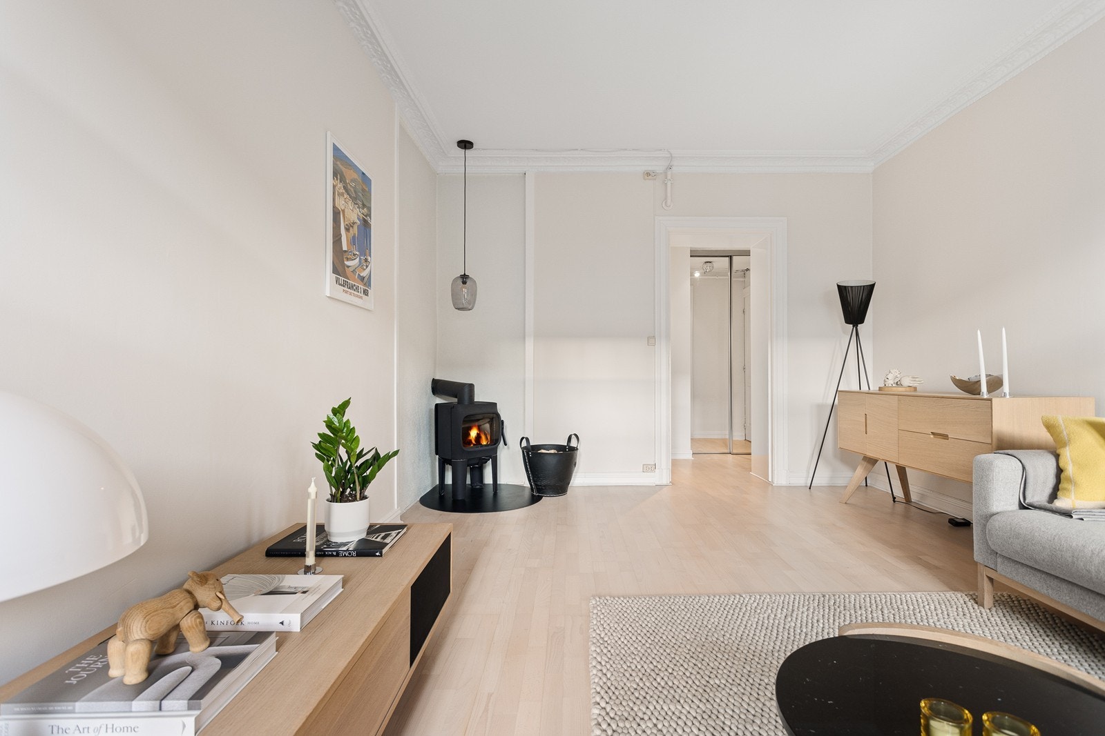 Gulvet ble nylig slipt og lakkert. Galleribilde