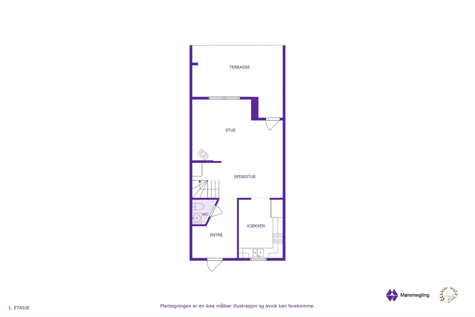 Plantegning 1. etasje Galleribilde