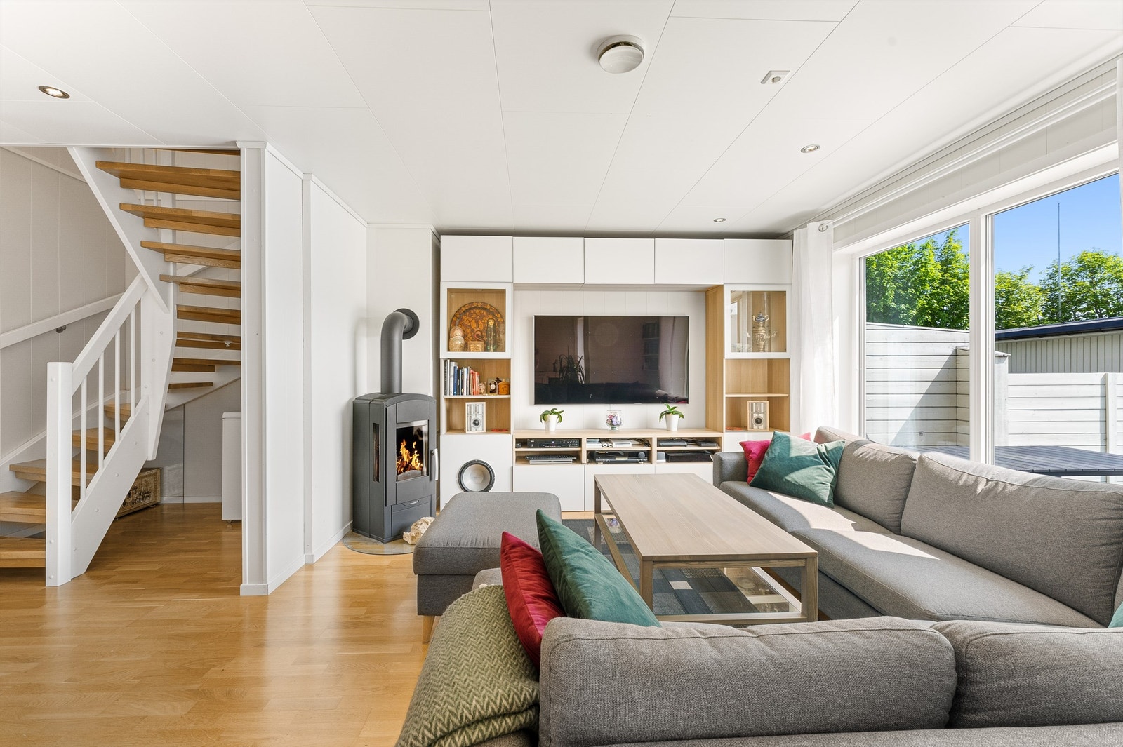 Stue med utgang terrasse Galleribilde