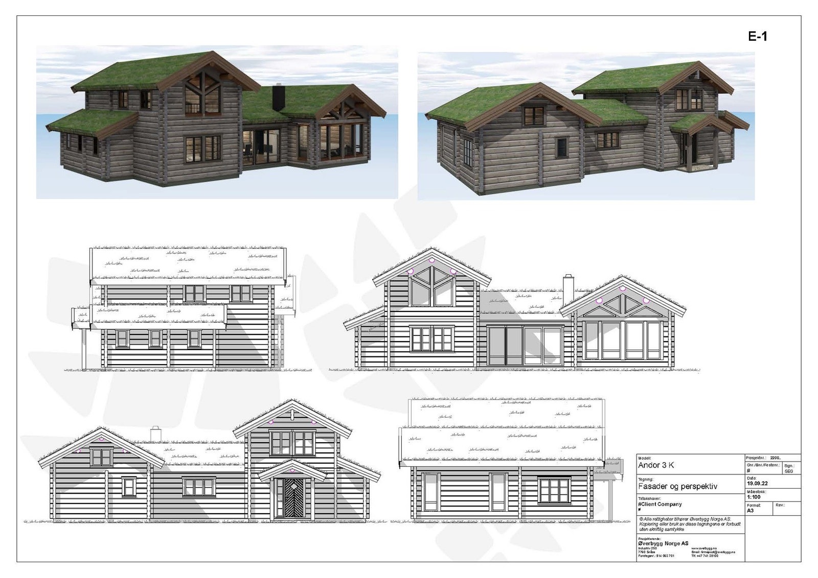 Fasadetegning Andor 3 Galleribilde