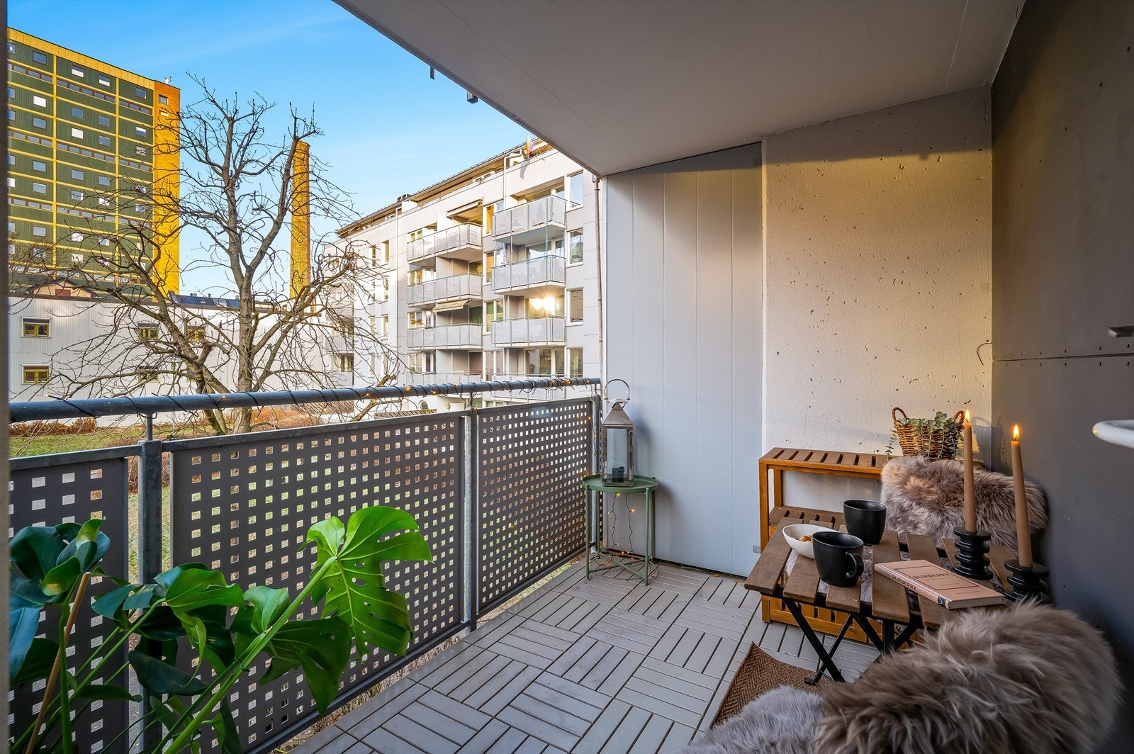 Her er det gode muligheter for å innrede med en koselig sittegruppe der årets varme dager kan nytes Galleribilde