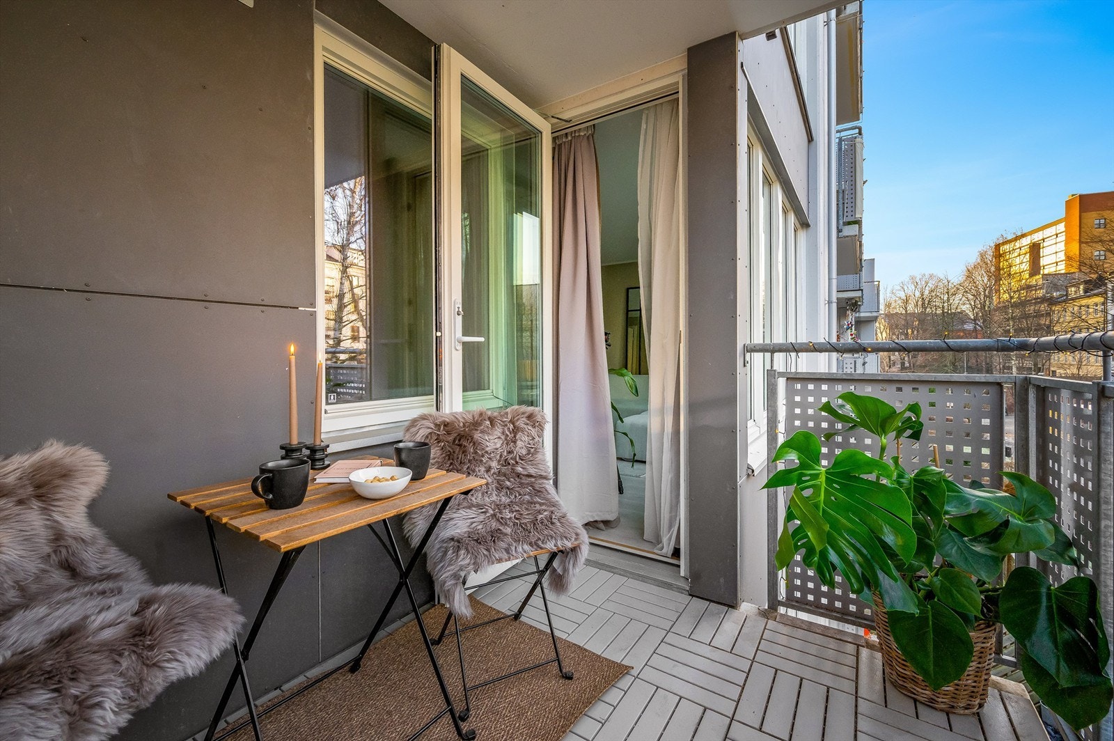 En delikat og arealeffektiv 2-roms selveierleilighet med en herlig balkong Galleribilde