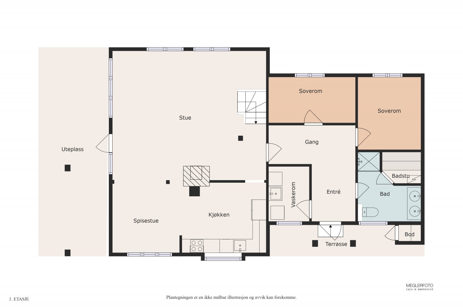 Plantegning første plan. Galleribilde