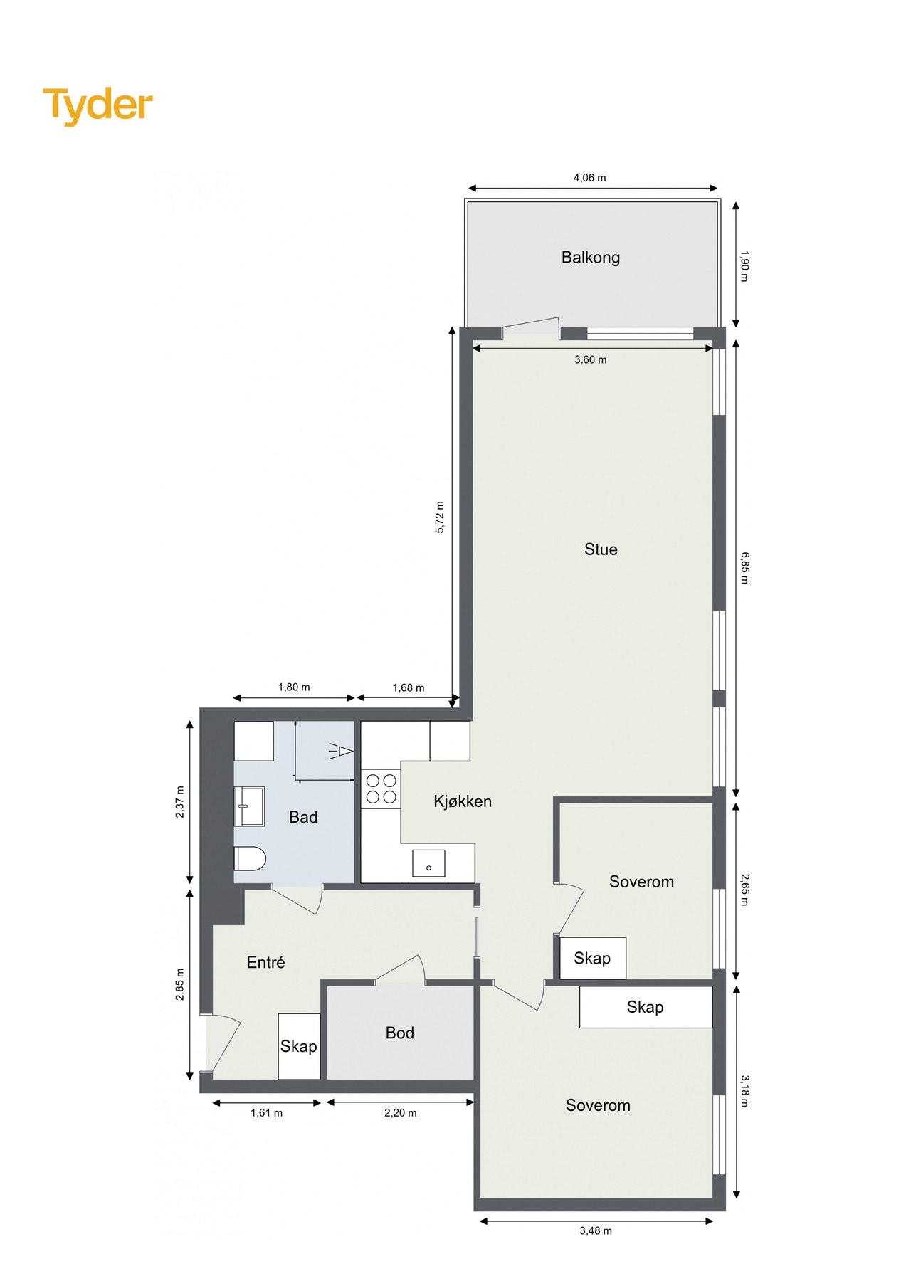 Plantegning - Turbinveien 9 Galleribilde