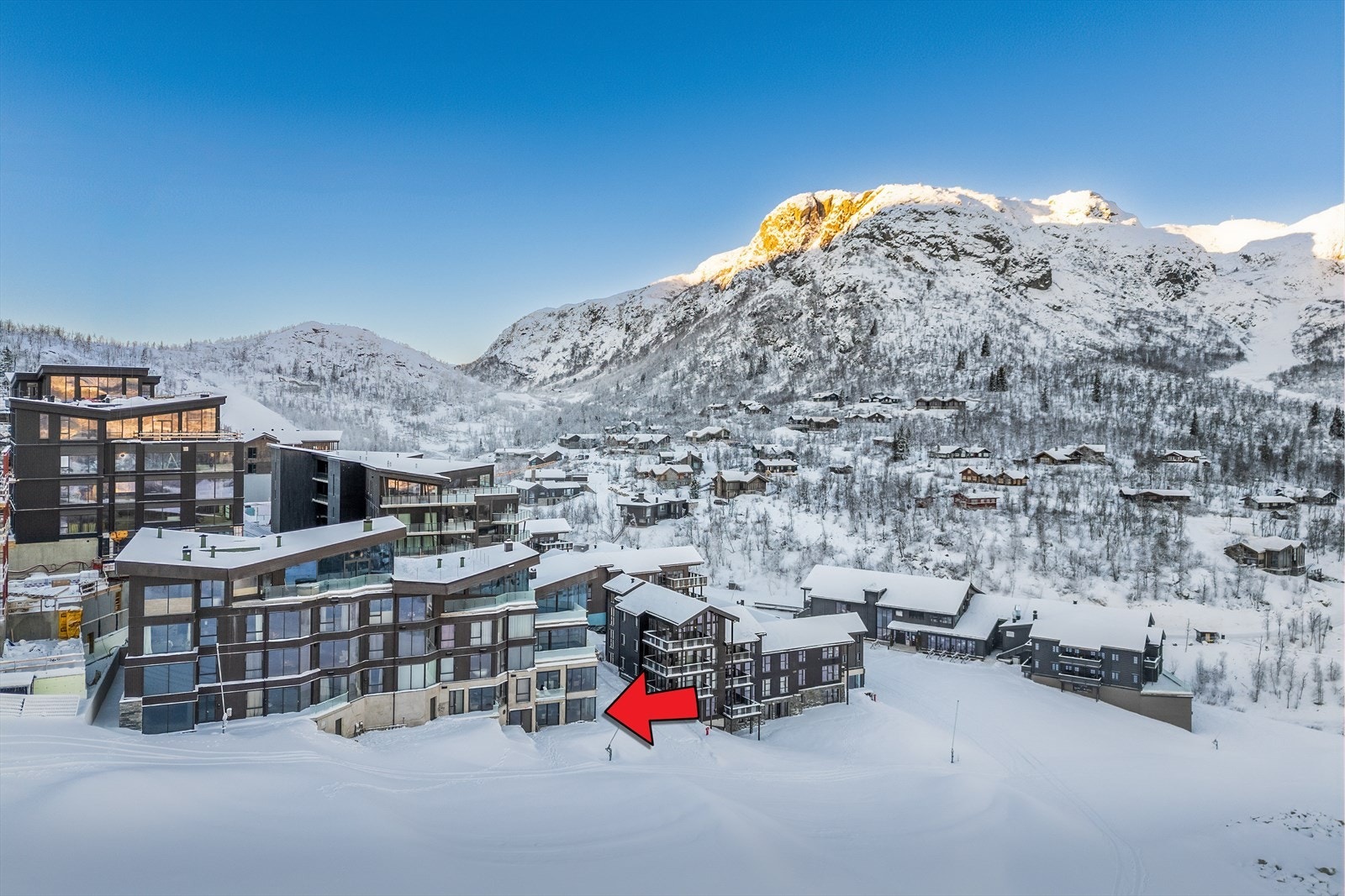 "Slopside" beliggenhet helt inntil Tindenløypa. Galleribilde