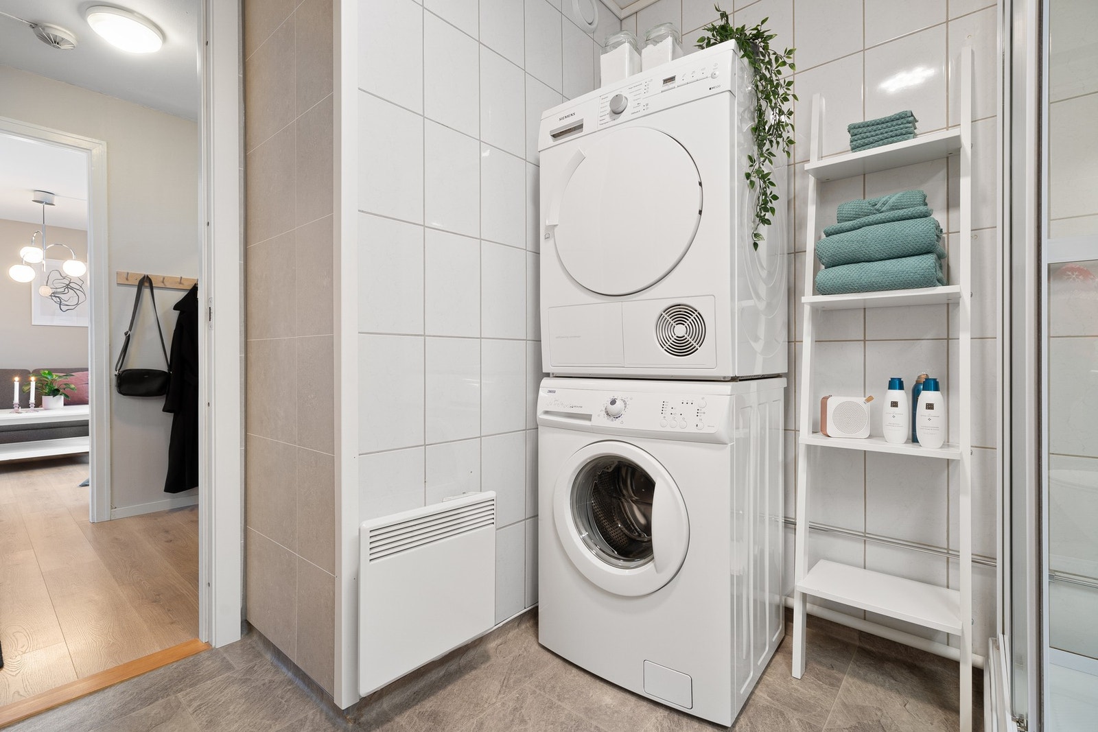 Opplegg for vaskemaskin og trommel. Galleribilde