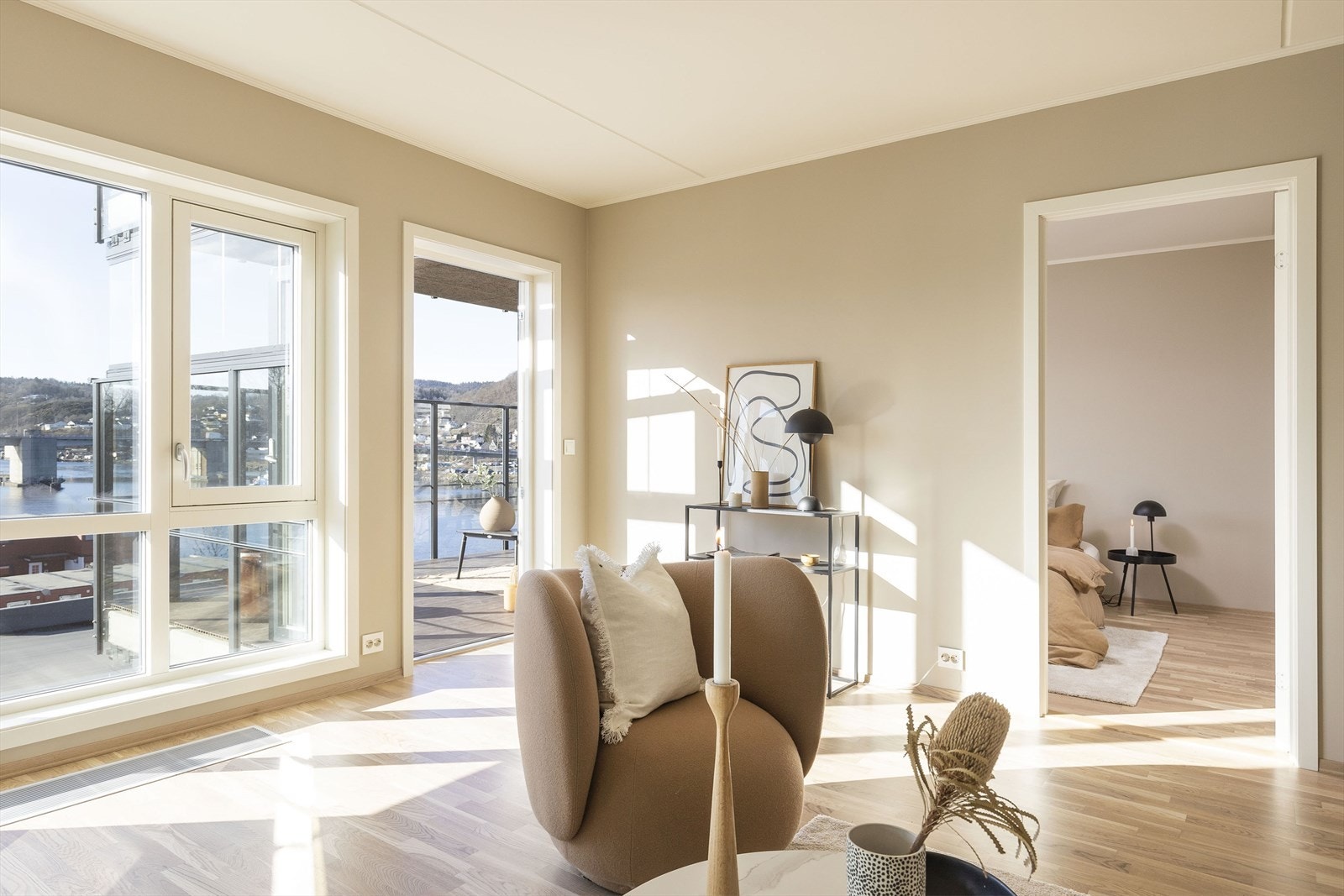 Flott utsikt fra stuen Galleribilde