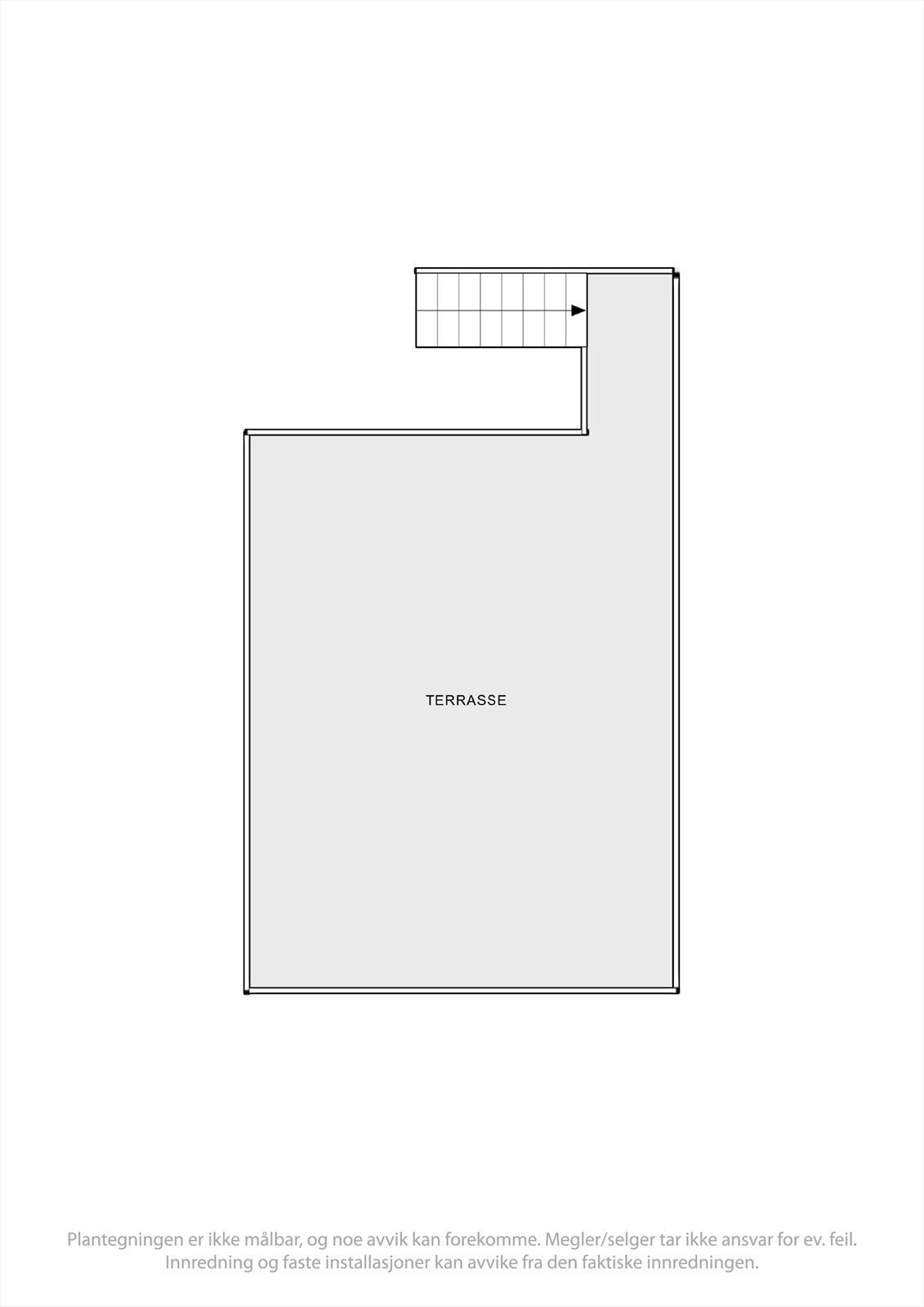 Plantegning takterrasse Galleribilde