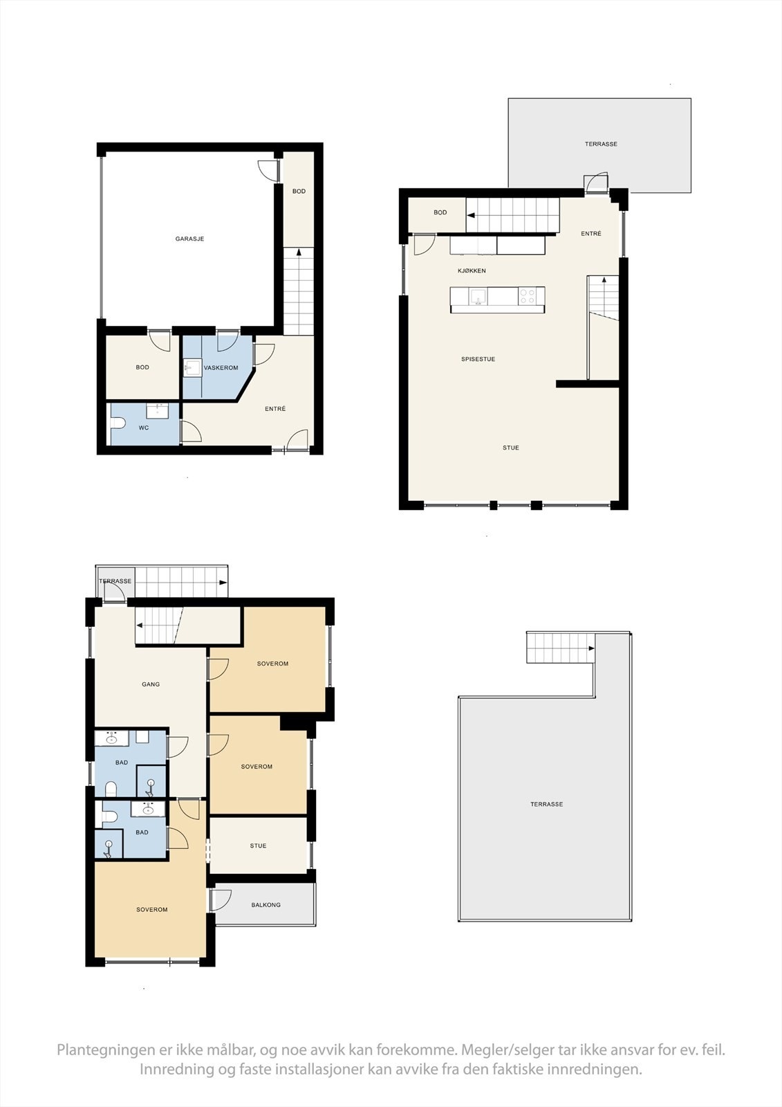 Plantegninger alle plan Galleribilde