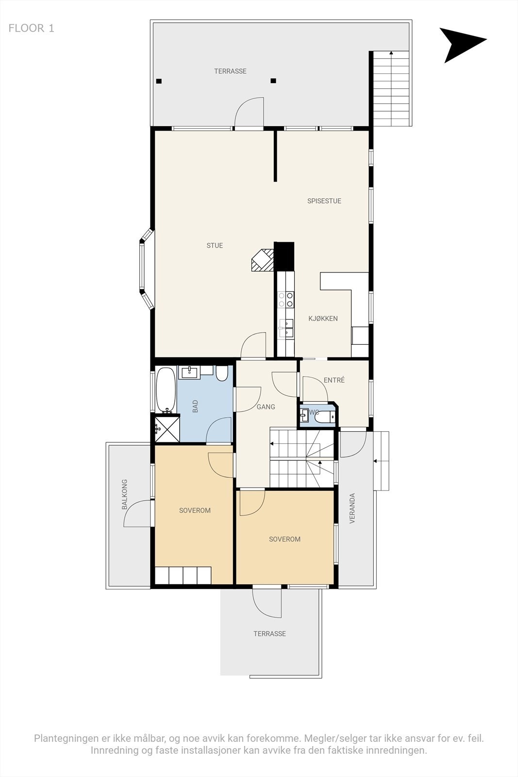Plantegning 1.etasje Galleribilde