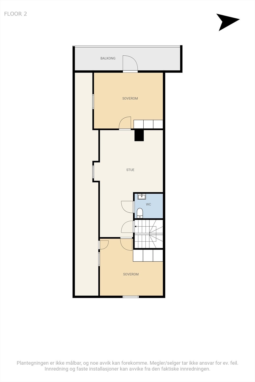 Plantegning 2. etasje Galleribilde