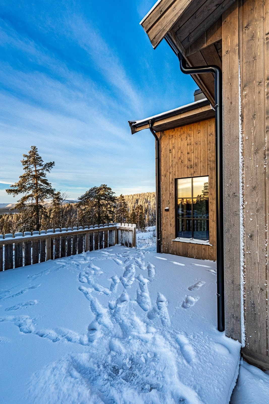 Deler av terrassen mot vestlig retning. Galleribilde