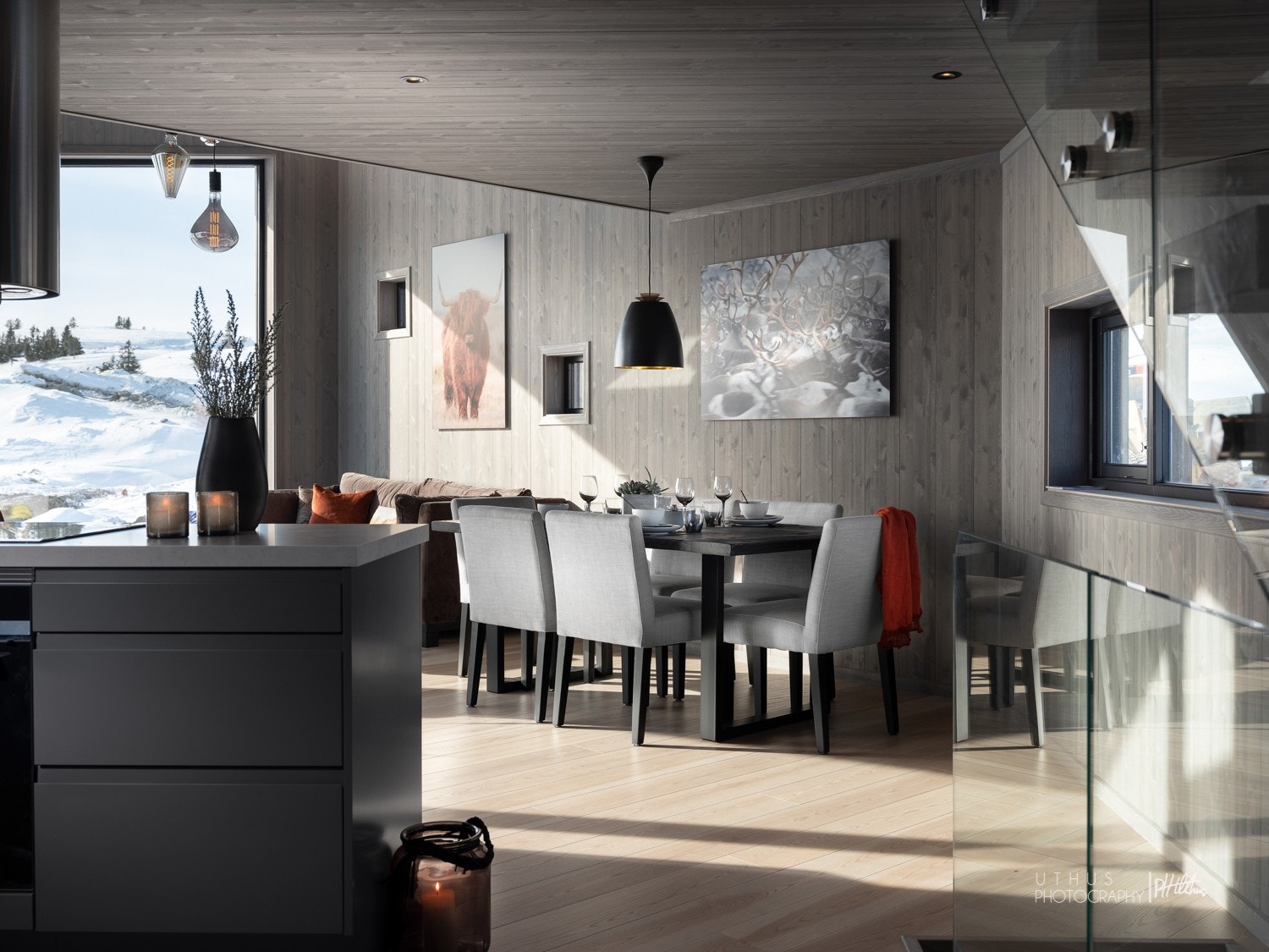 Bilde fra ferdigstilt hytte. Galleribilde