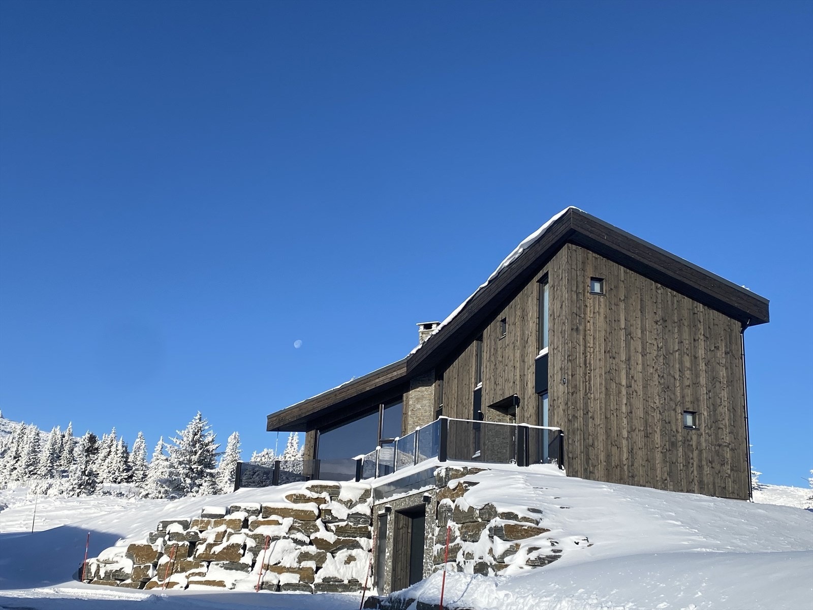 Bilde fra ferdigstilt hytte. Galleribilde