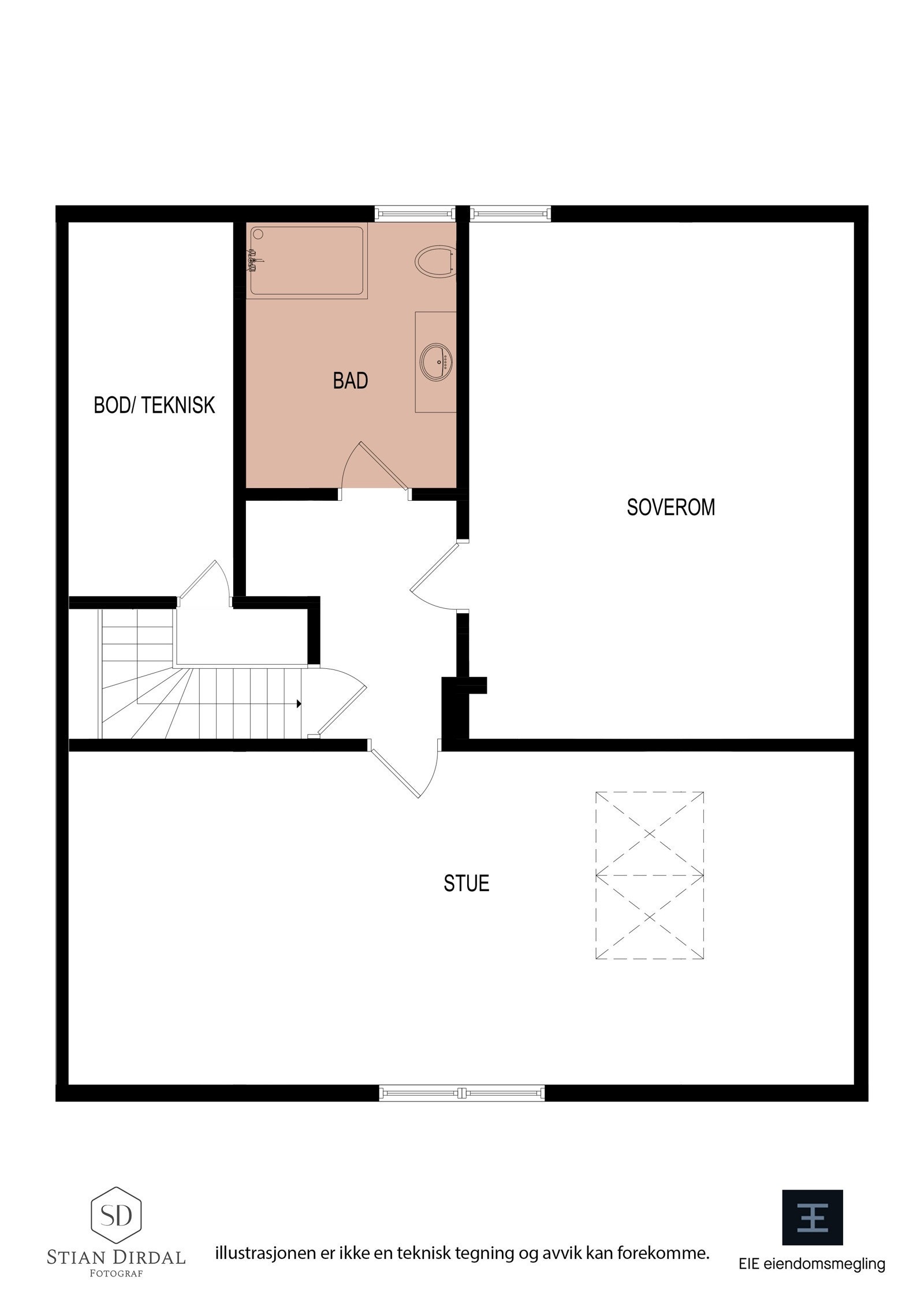 Plantegning 3. etg. Galleribilde