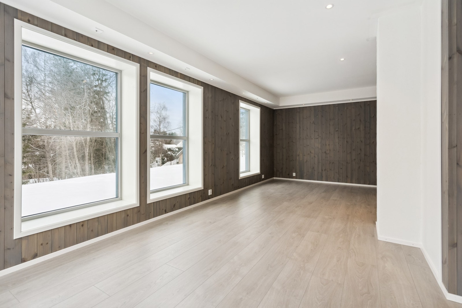 Stuen er romslig med gode møbleringsmuligheter Galleribilde