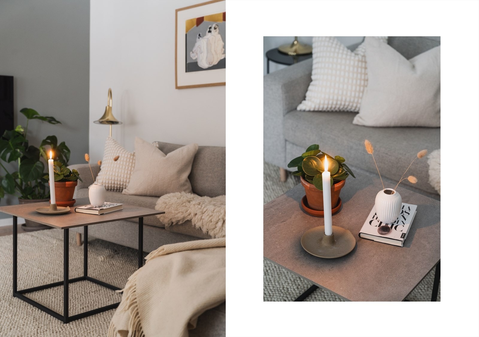 I stuen har du plass til stor sofaløsning med tilhørende møblement Galleribilde