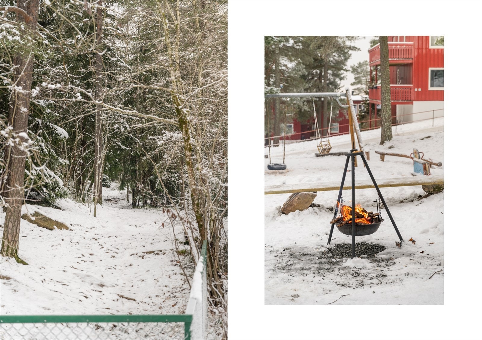 Tursti og stisykling rett utenfor døren inn til Lillomarka og Årvollåsen Galleribilde