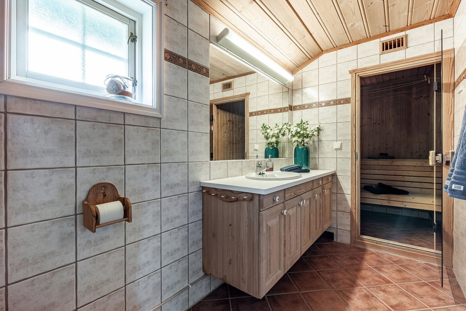 Baderom med badstue. Galleribilde