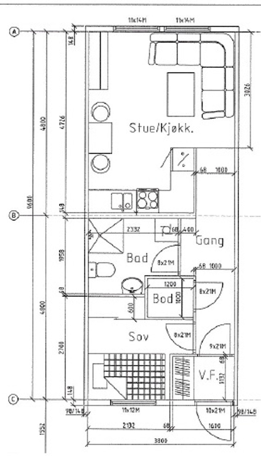 Plantegning type 1 Galleribilde