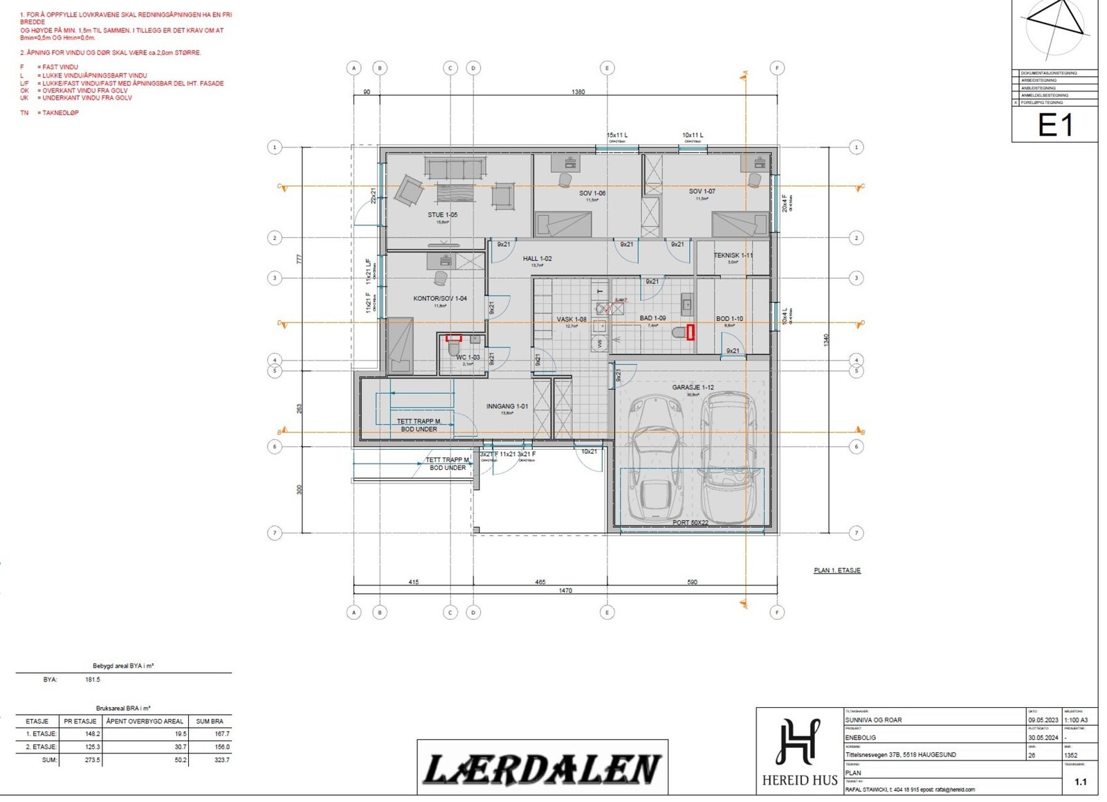 Plantegning 1 etasje Galleribilde