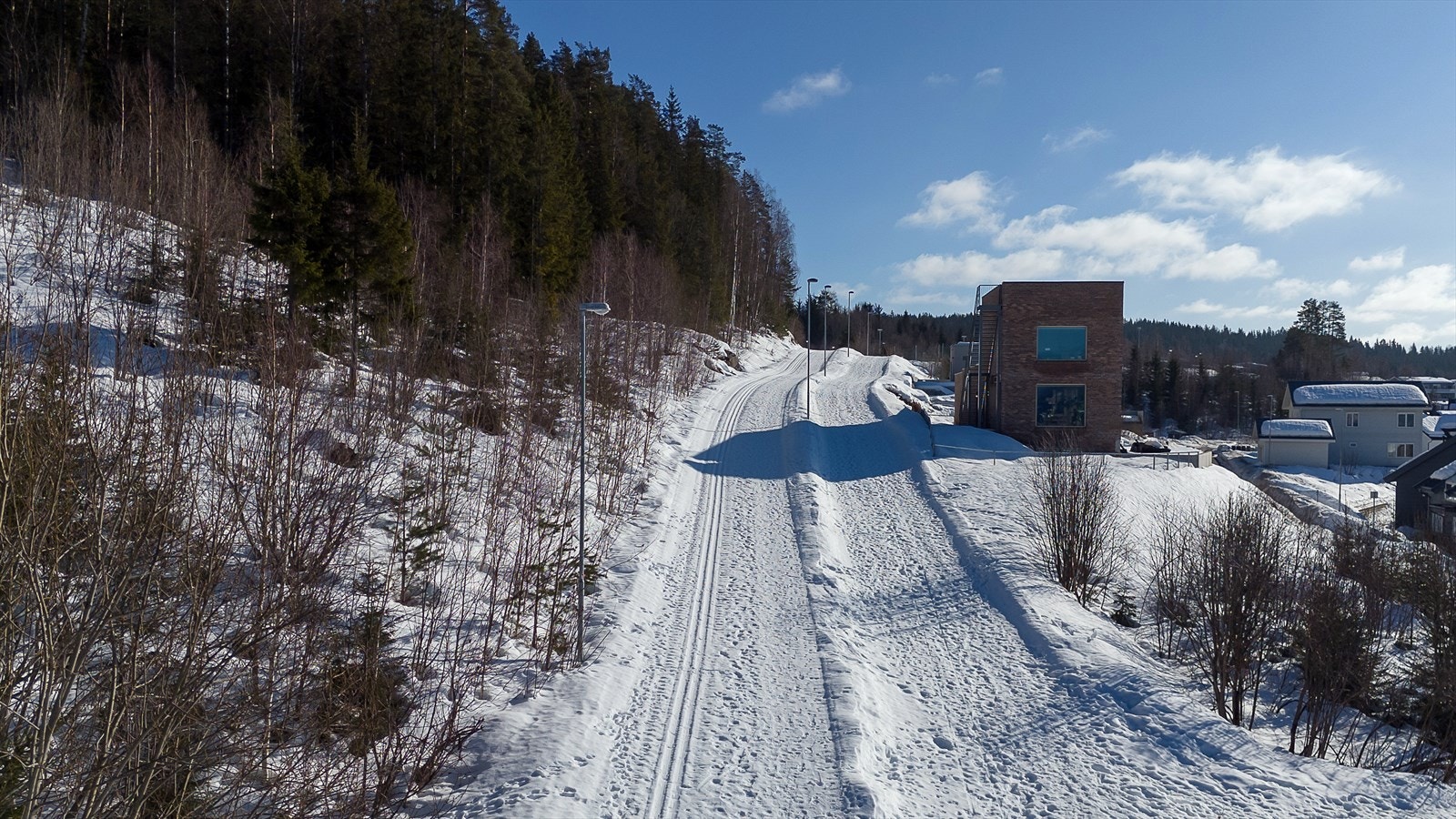 Helårs turterreng i umiddelbar nærhet med oppkjørte og opplyste skiløyper vinterstid. Galleribilde